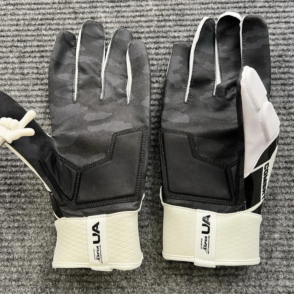 Under Armour Combat Size‎ 3XL White Black FF Football Gloves SFIA Certified NIB